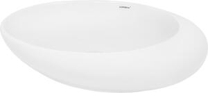 LuxeBath lavabo Lavabo da appoggio ovale, 58,5x37,5x14,5 cm, bianco, Vetroceramica