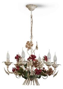 BRILAGI - Lampadario a catena ROSALIA 6xE14/40W/230V multicolore/beige/patina