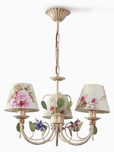 BRILAGI - Lampadario a catena CAMELLIA 3xE14/40W/230V multicolore/beige/patinato