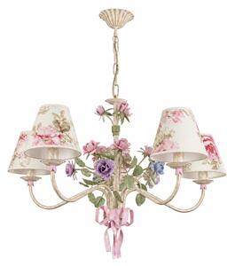 BRILAGI - Lampadario a catena ROMANCE 5xE14/40W/230V multicolore/beige/patina