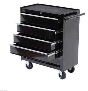 HOMCOM Cassettone per Utensili, Armadietto per Utensili, mobile, 5 cassetti, Acciaio, Nero | Aosom Italy