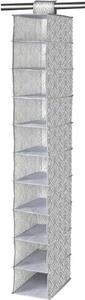 CALICOSY - Scaffale a 10 ripiani, tessuto non tessuto, ripiani a griglia - H128 cm