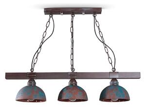 BRILAGI - Lampadario a catena VIRIONI 3xE27/60W/230V marrone/patina