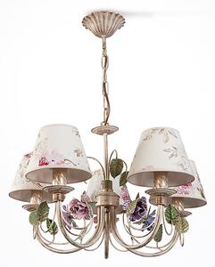 BRILAGI - Lampadario a catena CAMELLIA 5xE14/40W/230V multicolore/beige/patina