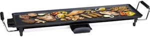 Piastra Grill Griglia Elettrica Antiaderente 86x21cm 5 Impostazioni di Calore Alpina