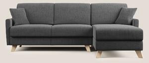 Edgar divano letto angolare in tessuto felis impermeabile T03 grigio
