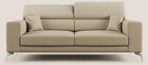 Blade Divano moderno con poggiatesta reclinabili in Ecopelle T04 beige