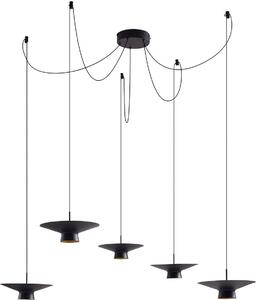 Lindby LED a sospensione Norvind, 10 luci, nero, dim