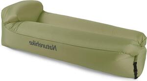Divano gonfiabile - Divano portatile ad aria - Ideale per il relax all'aperto - Non richiede pompa - 180 x 70 cm - Verde
