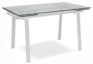 Tavolo Allungabile 140/200x80x76 cm in Vetro Temperato Tommy Trasparente