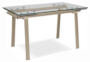Tavolo Allungabile 140/200x80x76 cm in Vetro Temperato Tommy Trasparente