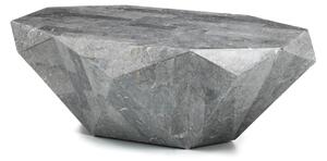 Tavolino da Soggiorno 120x70x40 cm in Pietra Fossile Diamond medium Grigio