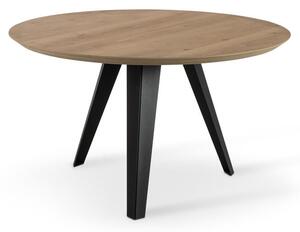 Tavolo Fisso Ø130x76 cm in Rovere Impiallacciato Henry Naturale