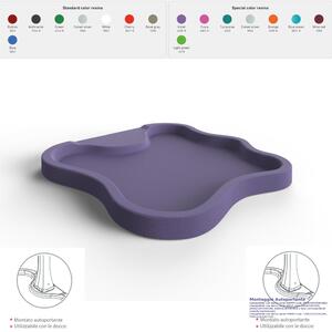 Piatto Doccia da Esterno Giardino in Polietilene HD Arkema Lake Dimensioni 107x103xh 9 cm superficie antisdrucciolo effetto pietra colore viola