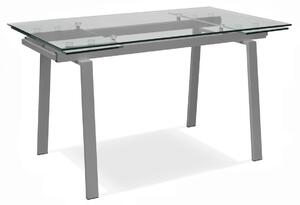 Tavolo Allungabile 140/200x80x76 cm in Vetro Temperato Tommy Trasparente