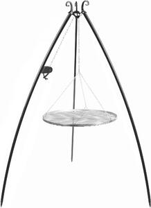 Griglia girevole 200 cm - griglia in acciaio grezzo 50 cm + manovella