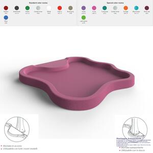 Piatto Doccia da Esterno Giardino in Polietilene HD Arkema Lake Dimensioni 107x103xh 9 cm superficie antisdrucciolo effetto pietra colore Fuxia