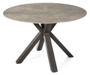 Tavolo Fisso 120x120x76 cm in Ceramica Loki Marmo Lucido