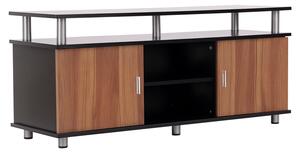 HOMCOM Mobile Porta TV Fino a 50'' con Armadietti e Ripiani, Mobiletto per Salotto e Soggiorno in Legno e Alluminio, 120x40x52.2cm|Aosom