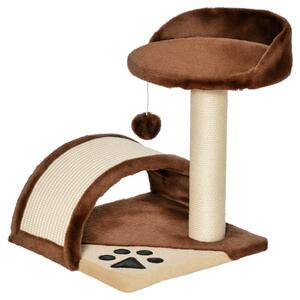 PawHut Albero Tiragraffi per Gatti per Gioco e Relax 36x36x44 cm Marrone|Aosom