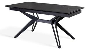 Tavolo Allungabile 160/240x90x76 cm in Ceramica Match 3 Nero Opaco