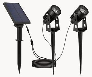 Set di 2 faretti solari a LED Roundy