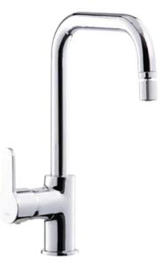 Rubinetto Cucina Miscelatore Monocomando Lavello in Ottone Lento Cromato