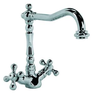 Rubinetto Cucina Miscelatore Monocomando Lavello in Ottone Genova Cromato