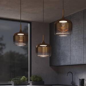 Maytoni Lampada a sospensione in vetro Spirito, Ottone / Oro, Soggiorno / Sala da pranzo, Vetro, Lampada a sospensione