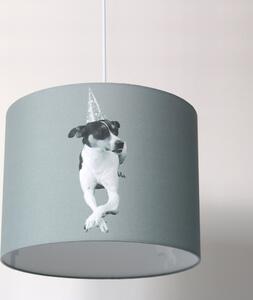 Cagü: Design Retro Lounge Hanging Lamp Dog JACK RUSSEL [OSKAR] Grey 35cm Ø - Anche per le camere dei bambini!