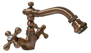 Rubinetto Miscelatore Bidet in Ottone Lecce Classic Rame Antico
