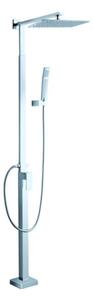 Set Colonna Doccia Soffione Doccia e Laccio in Ottone Linear Big Cromato