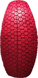 Paralume ovale in carta Lokta, lampada a sospensione Coronada - rosso, carta Lokta, 60*30*30 cm, paralumi asiatici in carta e tessuto