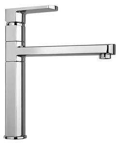 Rubinetto Cucina Miscelatore Monocomando Lavello Girevole Canna Dritta in Ottone Paini Cromato