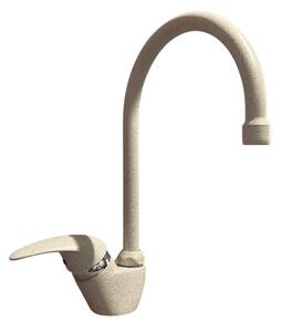 Rubinetto Cucina Miscelatore Monocomando Lavello Canna Tonda in Ottone Paini Mini Granito Island