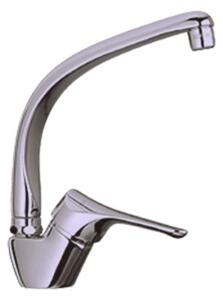 Rubinetto Cucina Miscelatore Monocomando Lavello Girevole in Ottone Paini Cromato Satinato
