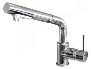Rubinetto Cucina Miscelatore Monocomando Lavello 2 Getti in Ottone Paini Cromato