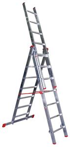 Scala in alluminio Promo Step triplice in alluminio - 3x12 gradini