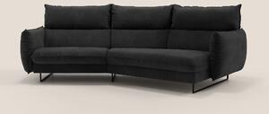 Monamour divano moderno angolare con opzione relax elettrico in microf