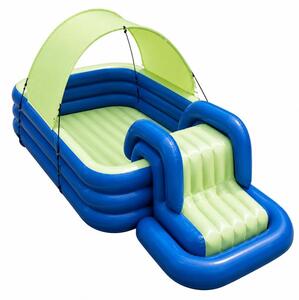 KIK KX2779: Area giochi gonfiabile per bambini con scivolo e protezione solare UV, 260 cm