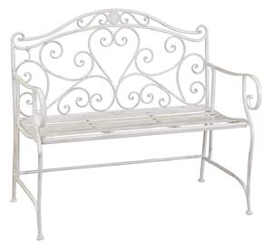 Panchina da Giardino 103x54xh95 cm in Metallo Ragusa Avorio