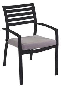 Sedia da Giardino 58x57xh88 cm in Alluminio Boston Antracite