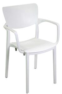 Sedia da Giardino 54,5x53xh84 cm in Polipropilene Damla Bianco