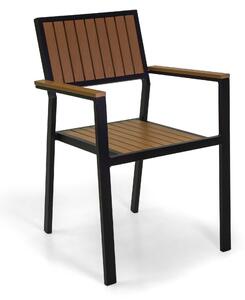 Sedia da Giardino 55X58xh83 cm in Alluminio e Polywood Antracite