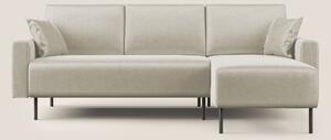 Arthur divano moderno angolare in velluto morbido impermeabile T01 pan