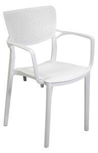 Sedia da Giardino 54,5x53xh84 cm in Polipropilene Alezio Bianco