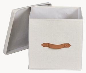 Scatola in lino Premium con coperchio Natur