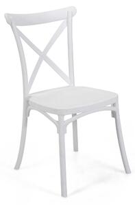 Sedia 47x51xh90 cm in Plastica Cross Bianco