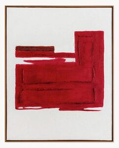 Quadro dipinto a mano con cornice in legno Racing Red