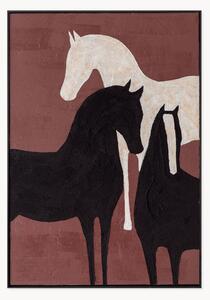 Quadro dipinto a mano con cornice in legno Blend